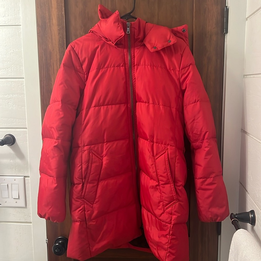 Coach nylon/down long puffer jacket